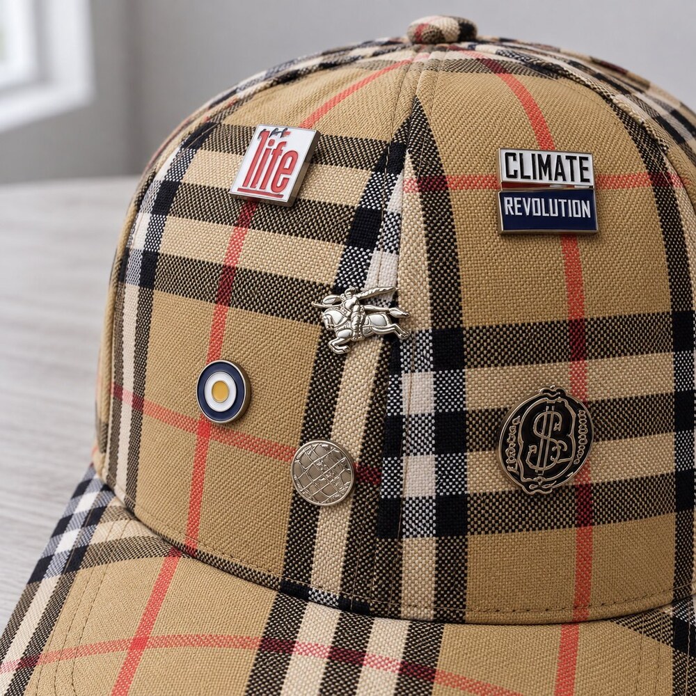 Burberry Vintage Check Badge Cap - Picture 5 of 6